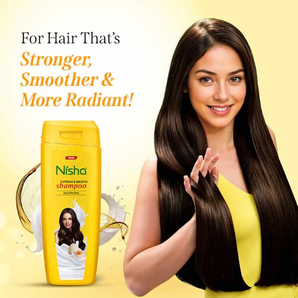 Nisha Egg Protein Shampoo For Strong & Smooth Hair 340Ml