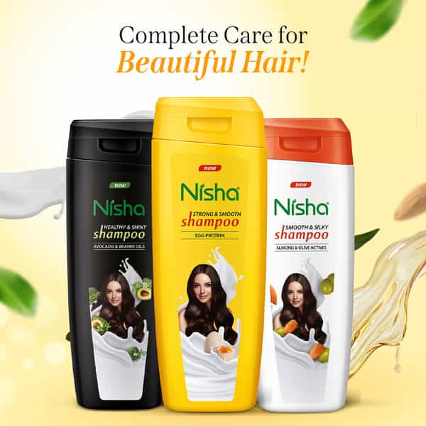 Nisha Egg Protein Shampoo For Strong & Smooth Hair 340Ml