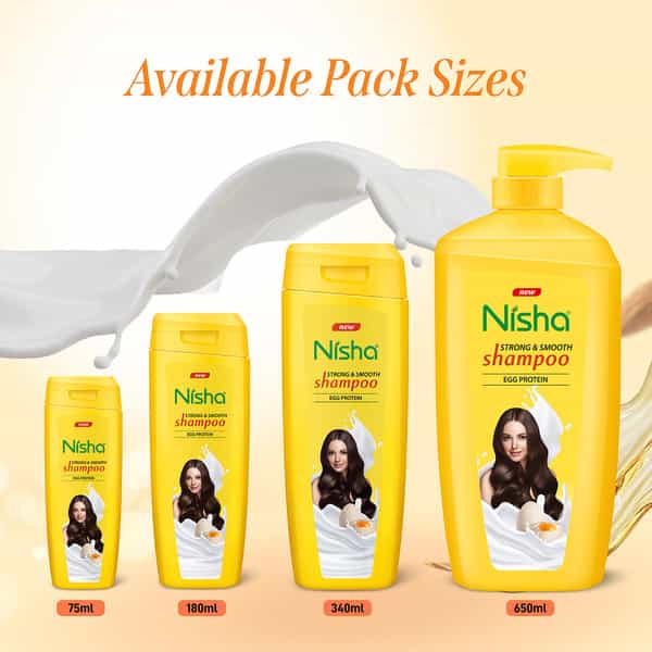 Nisha Egg Protein Shampoo For Strong & Smooth Hair 340Ml