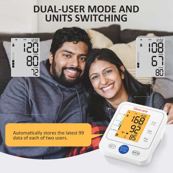 Sinocare Bsx516 Digital Blood Pressure Monitor Machine | Digital Bp Machine