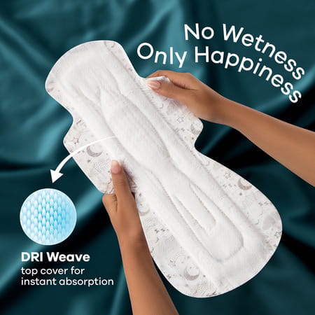 Whisper Thick Bindazzz Nights Xxxl Size (400mm) All Night For Super Heavy Flow Sanitary Pad 2 No'S