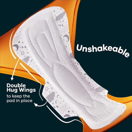 Whisper Thick Bindazzz Nights Xxxl Size (400mm) All Night For Super Heavy Flow Sanitary Pad 2 No'S