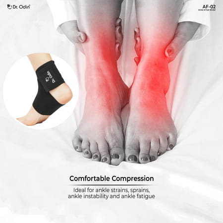 Dr. Odin Af-02 Ankle & Foot Binder - Premium Ankle Support Compression Brace For Injuries - Medium
