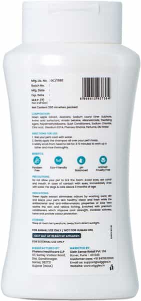 Vetgenie Green Apple & Aloe Vera Shampoo 200 Ml