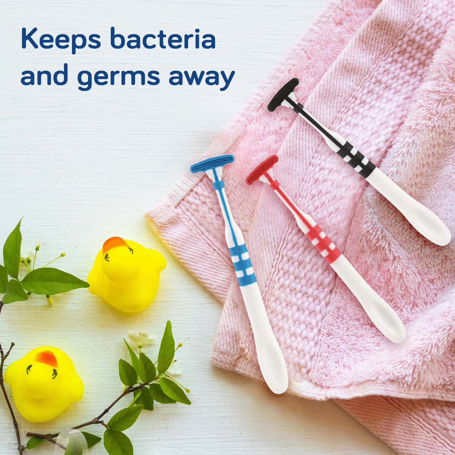 Buy LUVLAP BABY TONGUE CLEANER BRUSH WITH SOFT RUBBER TONGUE