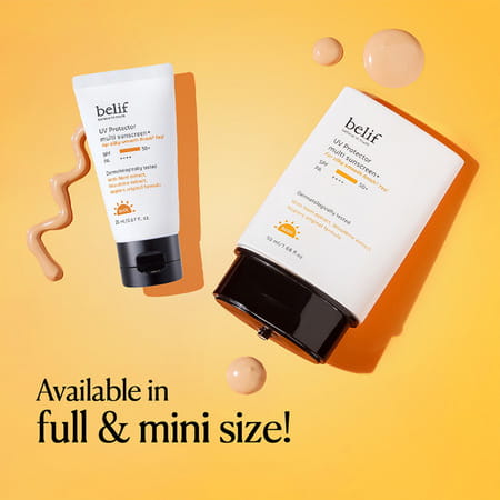 Belif Uv Protector Korean Vegan Tinted Mineral Face Sunscreen Spf 50+ Fortoneupwithmattefinish(20Ml)