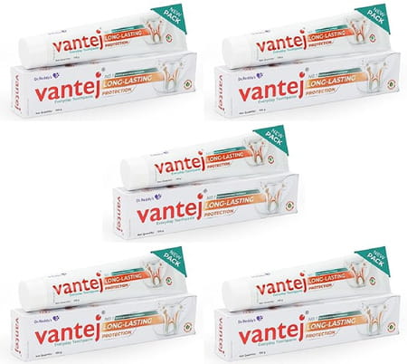 Vantej Tooth Sensitivity Toothpaste | White - 100g X Pack Of 5