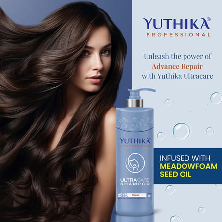 Yuthika Professional Ultra Care Shampoo For Damaged Hair 1000ml | Advanced Hair Repair Shampoo