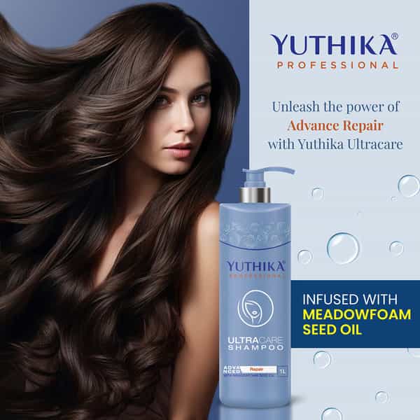 Yuthika Professional Ultra Care Shampoo For Damaged Hair 1000Ml | Advanced Hair Repair Shampoo