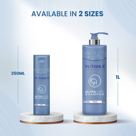 Yuthika Professional Ultra Care Shampoo For Damaged Hair 1000ml | Advanced Hair Repair Shampoo