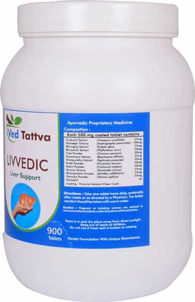 Ved Tattva Livvedic 900 Tablets | Natural Supplement For Liver Support (Pack Of 2)