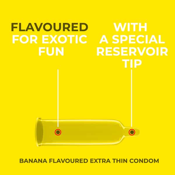Nottyboy Sixtynine Extra Thin Banana Flavour Condoms For Men Pack Of 10