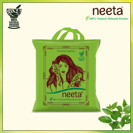 Neeta 100% Natural Mehendi Powder For Hair Colour 1Kg | Pure Rajasthani Henna Powder With Gi Tag