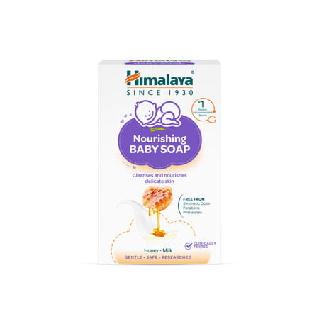 Himalaya Nourishing Baby Soap For Sensitive Skin| Honey Milk Nourish Complex To Nourish Skin | 75 Gm