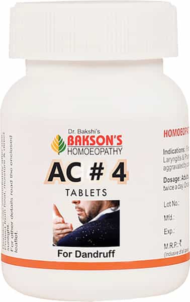 Dr Bakshi's Bakson Homoeopathy Ac#4 Tablet Pack Of 2 | 75 Tabs Each