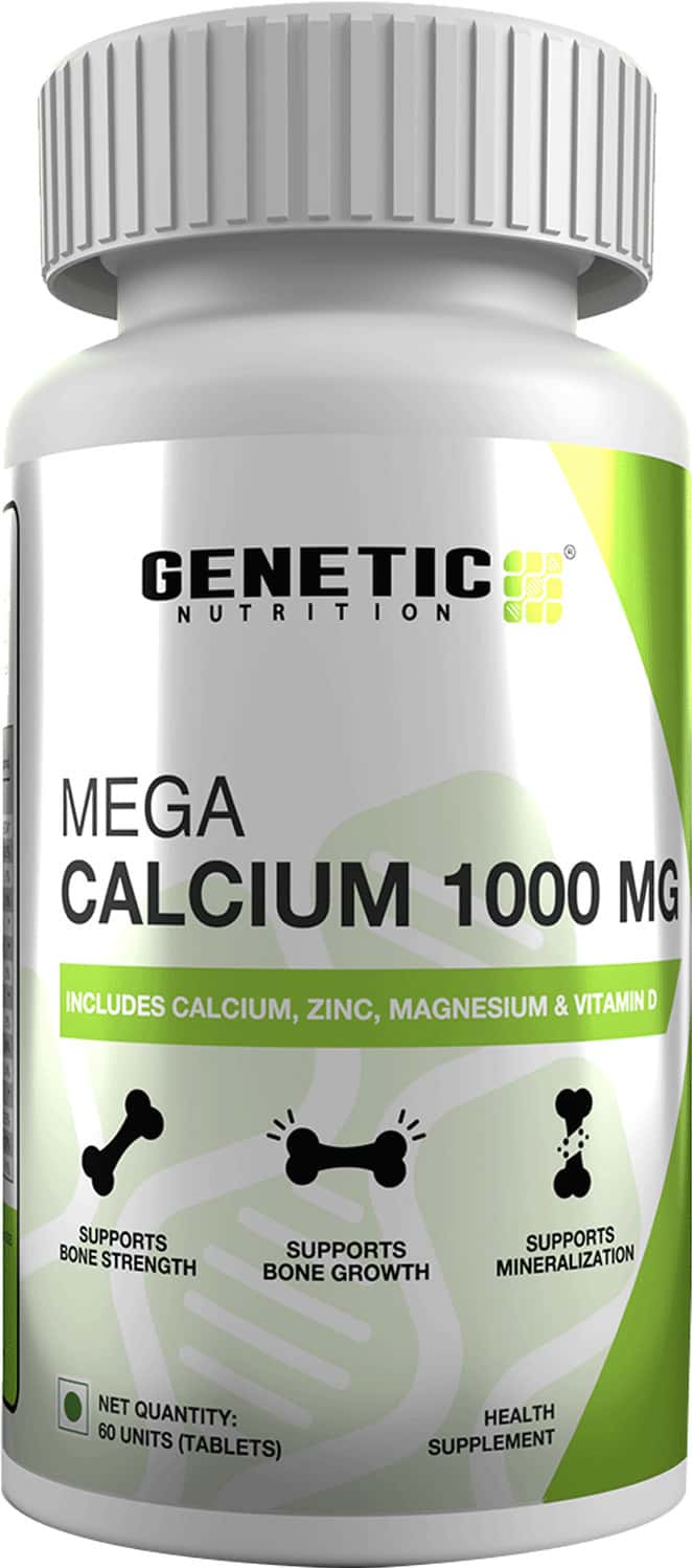 Genetic Nutrition - Mega Calcium 1000 Mg 60 Tablets