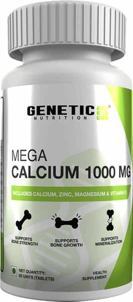 Genetic Nutrition - Mega Calcium 1000 Mg 60 Tablets