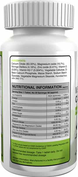 Genetic Nutrition - Mega Calcium 1000 Mg 60 Tablets