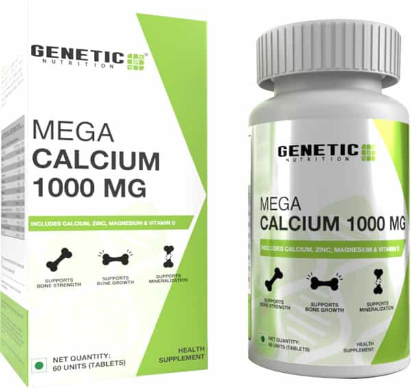 Genetic Nutrition - Mega Calcium 1000 Mg 60 Tablets