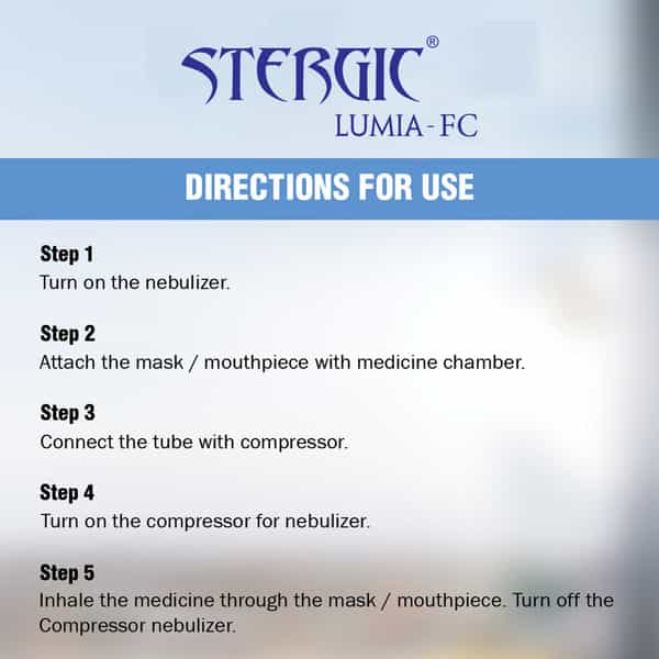 Stergic Ultra Compact Nebulizer For Efficient Respiratory Low Noise Compressor With Flow Control