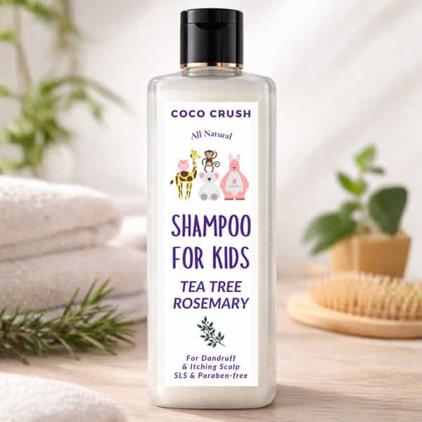 Coco Crush Natural Kids Dandruff Shampoo | Neem | Tea Tree & Vitamin E For Scalp Care - 200Ml