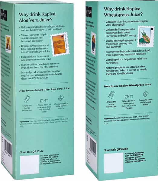 Kapiva Aloe Vera Juice (1L)+ Wheatgrass Juice(1L)|Better Digestion | General Wellness |Skin Care