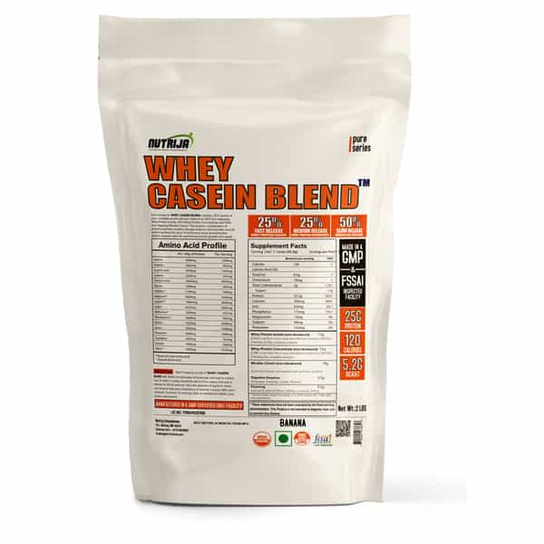 Nutrija Whey Casein Blend- 2 Lbs (Banana)