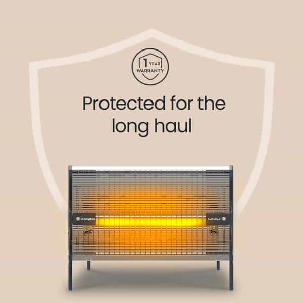 Crompton 1000 Watt Insta Red Radiant Room Heater With Ceramic Rod | Stainless Steel Reflector