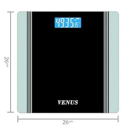 Venus (India) Electronic Digital Personal Bathroom Weight Machine | Upto 180kg | Eps-1199-New-Silver
