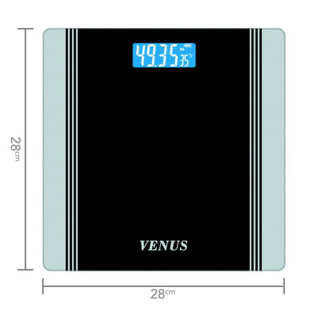 Venus (India) Electronic Digital Personal Bathroom Weight Machine | Upto 180kg | Eps-1199-New-Silver