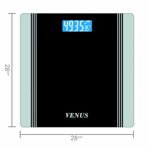 Venus (India) Electronic Digital Personal Bathroom Weight Machine | Upto 180Kg | Eps-1199-New-Silver