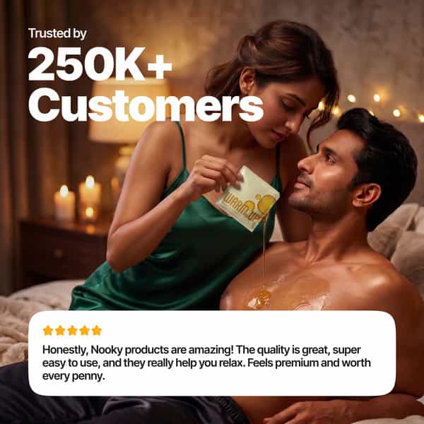 Nooky Calm-2-In- 1 Ultra Thin Condom Kit | Aromatic Massage Oil+ Condoms