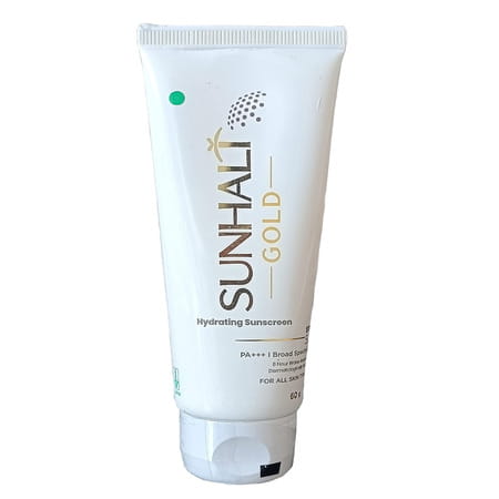 Sunhalt Gold Spf 50 Tube Of 60gm Hydrating Sunscreen