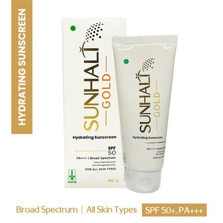 Sunhalt Gold Spf 50 Tube Of 60gm Hydrating Sunscreen