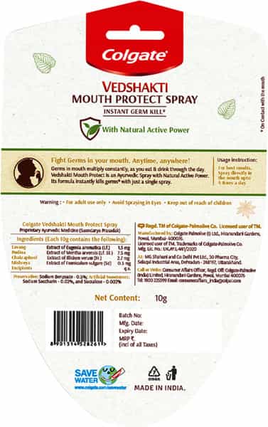 Colgate Vedshakti Mouth Protect Spray - 10Gm