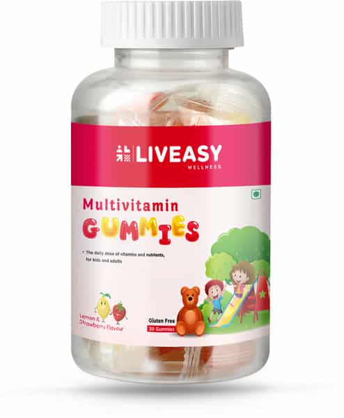 Liveasy Wellness Multivitamin Gummies For Kids And Adults- Pack Of 30