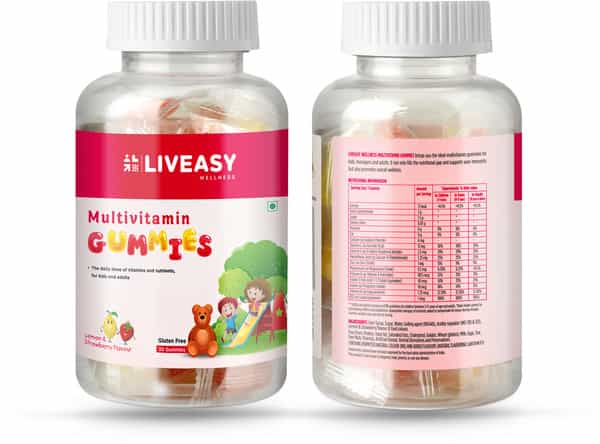 Liveasy Wellness Multivitamin Gummies For Kids And Adults- Pack Of 30