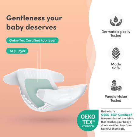 Mylo Baby Diaper Pants Extra Large (Xl) Size 12-17 Kgs (56 Count) - Pack Of 1