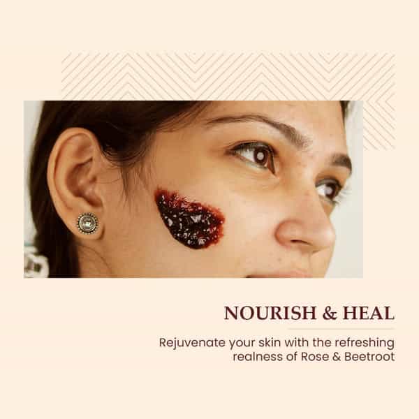 Mother Sparsh Rose & Beetroot Ubtan Face Mask For Dull & Uneven Skin-50Gm
