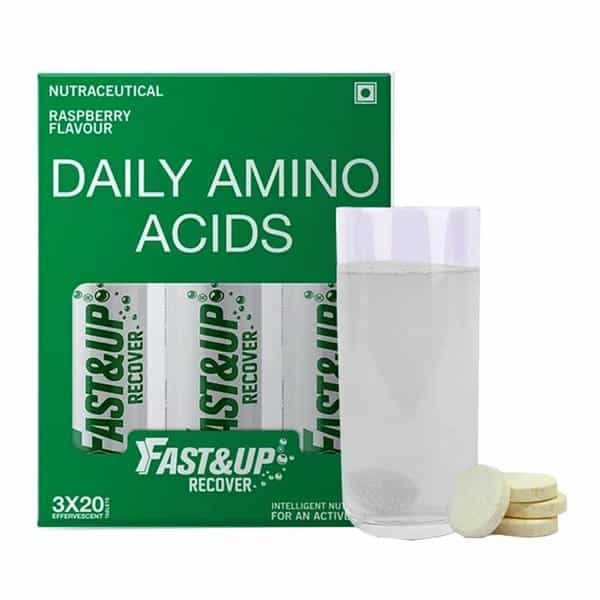 Fast&Up Recover Post Workout Nutritional Supplement With 20 Amino Acids Profil-Raspberry(Pack Of 3)