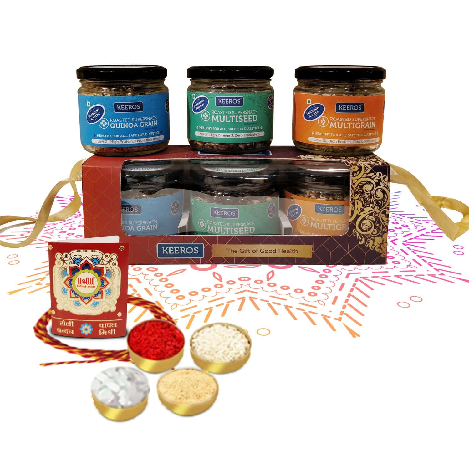 Buy KEEROS HEALTHY BHAI DOOJ HAMPER FOR BROTHER BHABHI JAR