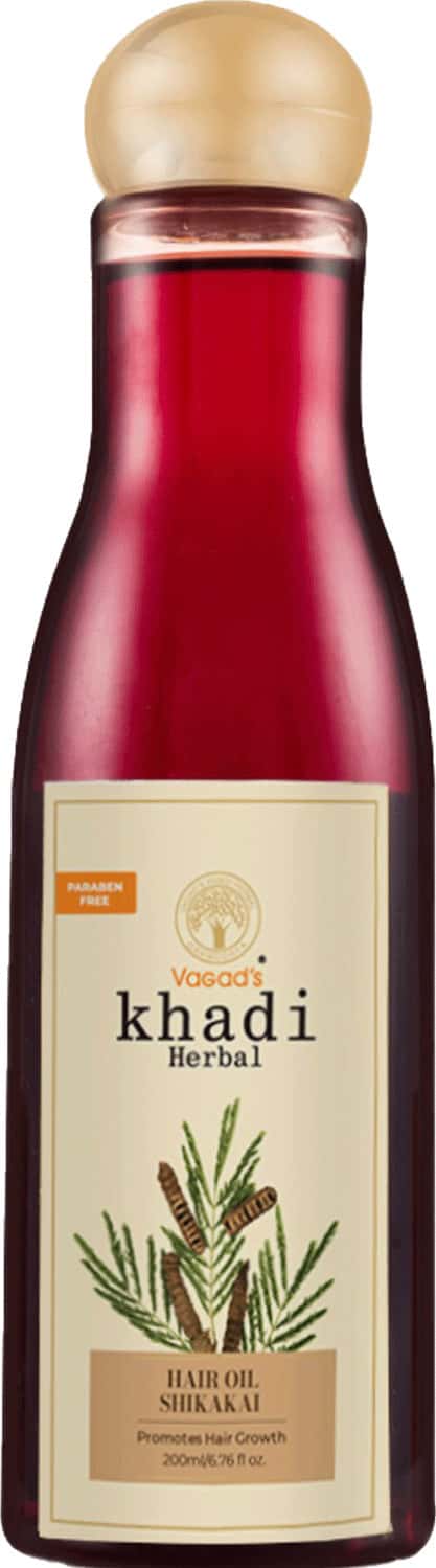 Vagad'S Khadi Shikakai Hair Oil 200ml | Promotes Hair Growth | Parabens Free | Silicon Free