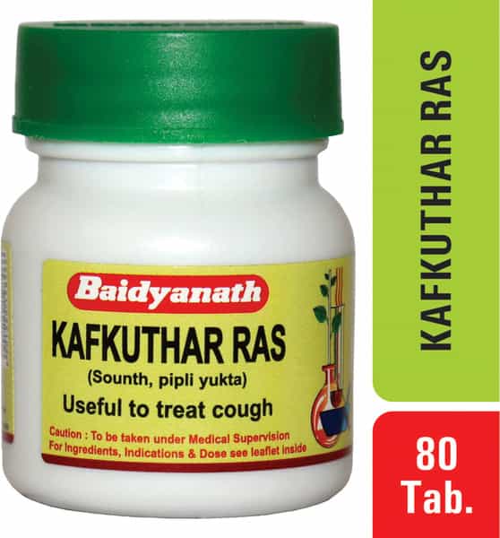 Baidyanath Asli Ayurved Kafkuthar Ras 80 Tablets E1. (Pack Of 4)