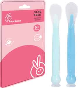 R For Rabbit Safe Feed Silicon Spoon Lake Blue & Blue