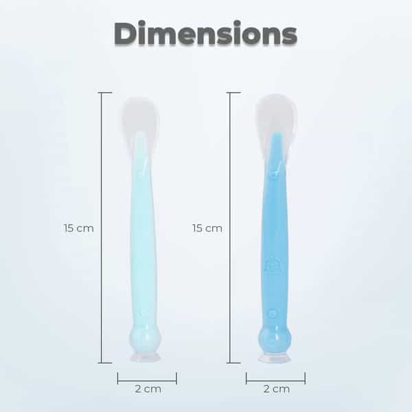 R For Rabbit Safe Feed Silicon Spoon Lake Blue & Blue