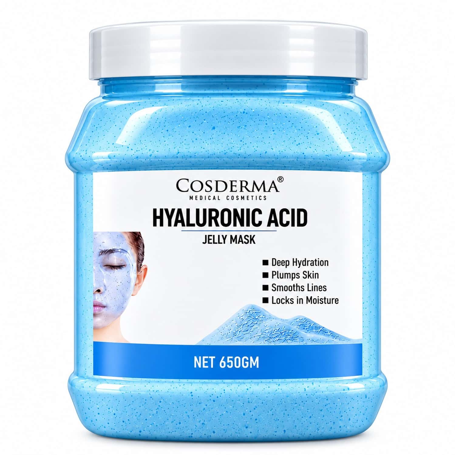 Cosderma Hyaluronic Acid Jelly Mask 650gm | Deep Hydration For Smooth | Plump & Radiant Skin