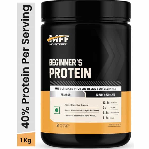 Myfitfuel Advance Beginner Whey Protein + Digestive Enzymes. Easy To Digest (1Kg | Double Chocolate)