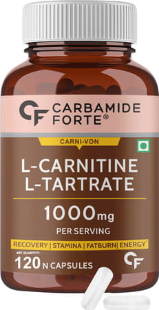 Carbamide Forte L-carnitine Supplement 1000mg With L Tartrate-120 Capsules