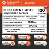 Carbamide Forte L-Carnitine Supplement 1000Mg With L Tartrate-120 Capsules