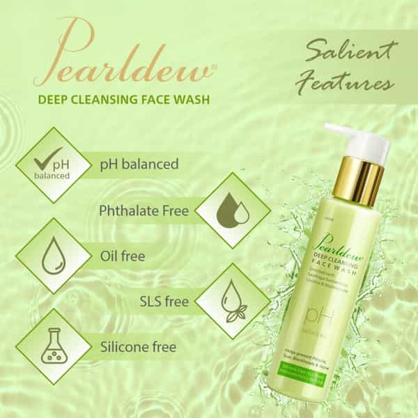 Pearldew Deep Cleansing Face Wash 100 Ml | Neem & Aloe Vera | Paraben Free (Pack Of 2)